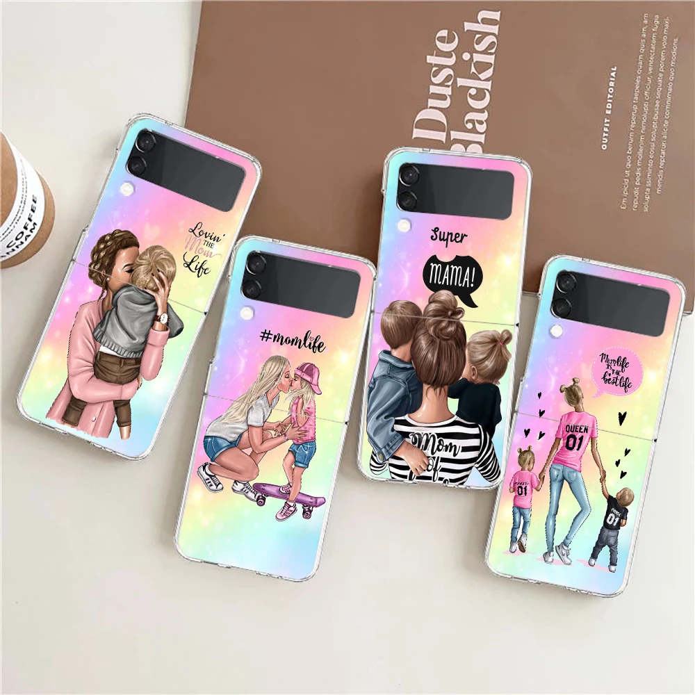 Super Mom Baby Hard Transparent Foldable Shockproof Phone Case