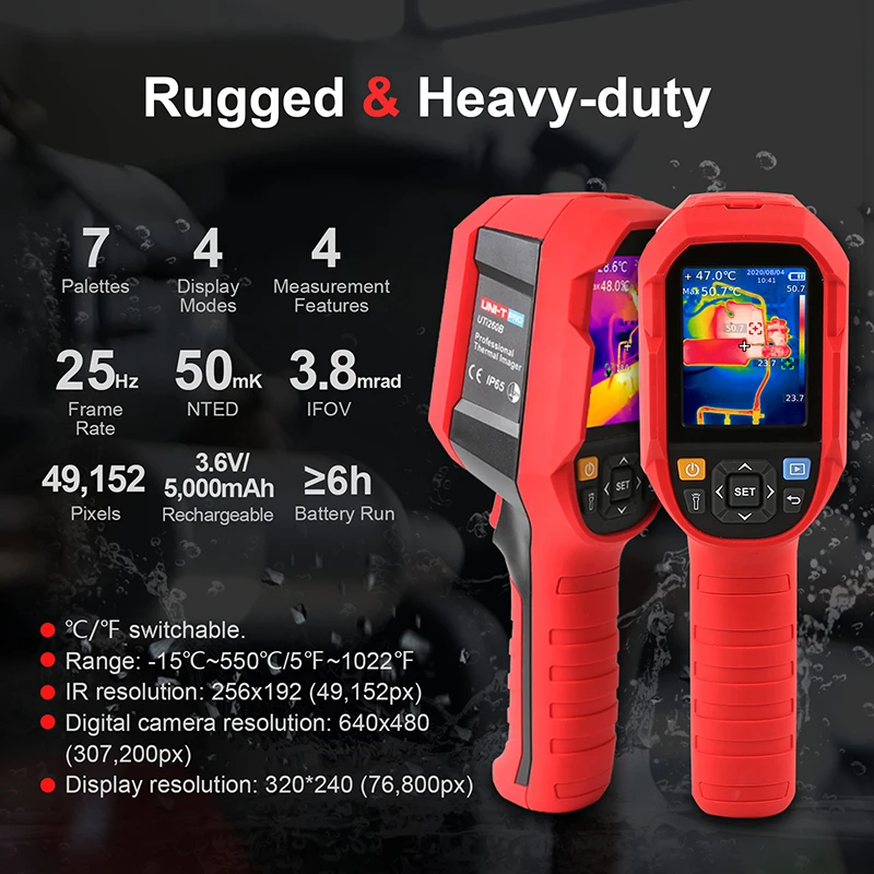 UNI-T UTI260B Thermal Imager 256X192 Pixels HD Infrared Thermal
