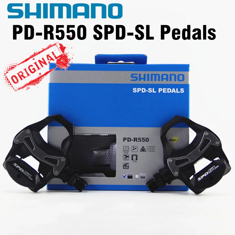 Asli SHIMANO PD R550 Pedal Road Sepeda 