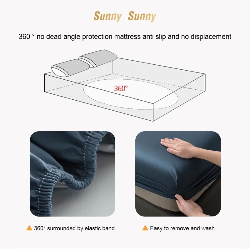 Waterproof Mattress Protector Brushed Fitted Bedsheet Soft Anti Bacterial Bedshe