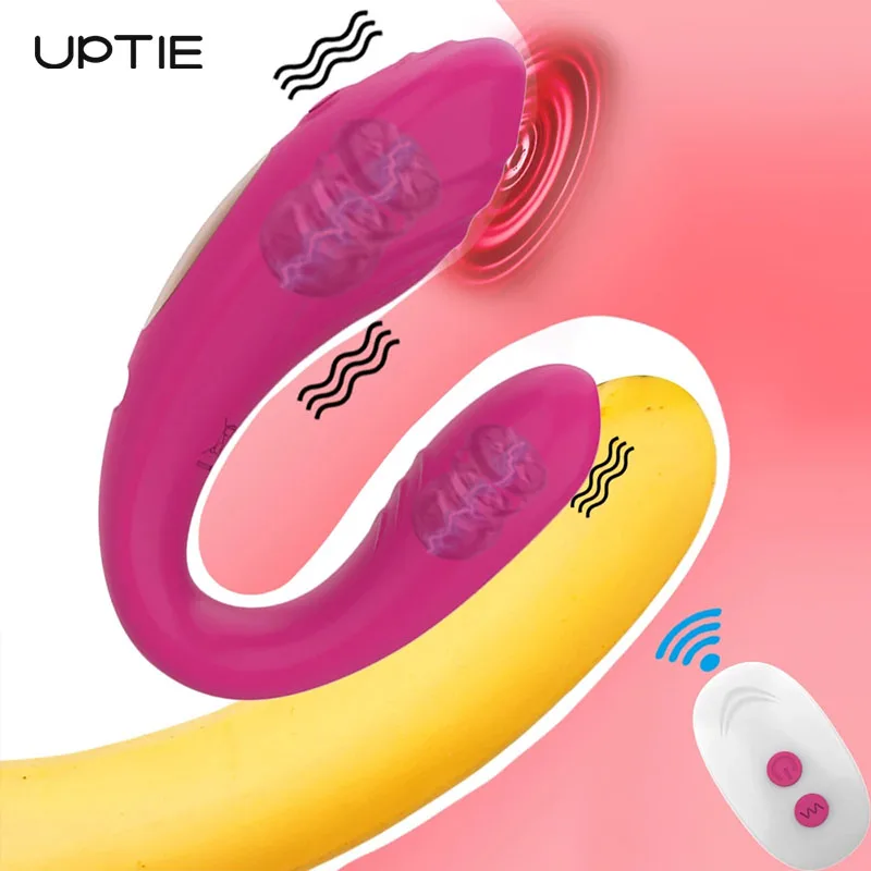 Vibratore wireless a distanza con controllo del punto G femminile, stimolatore del clitoride, dildo a doppia penetrazione, giocattoli sessuali per donne_voghion.com