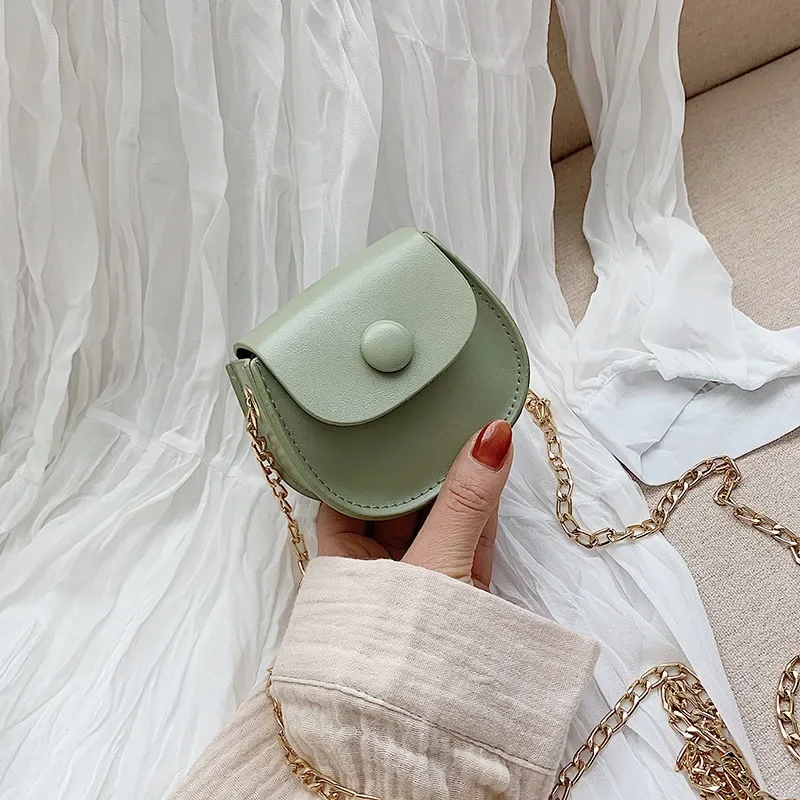 

Fashion Retro Spring/summer Girls Small Mini Saddle Bag Women's New Chain Single Shoulder Crossbody Bag