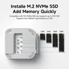 Hagibis USB C Hub with M.2 SSD Enclosure for Mac Mini M4/M4 Pro Stand Type-C Docking Station SSD Case USB3.2 Gen2 SD4.0 TF4.0 4