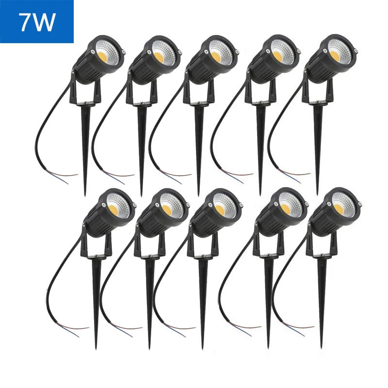 Description Picture 5 of itemAluminium LED Garden Lights Outdoor IP65 Waterprof 7W 10W Lawn Lamp 24V12V220V110V Landscape Spike Bulb Garden Path Spotlights