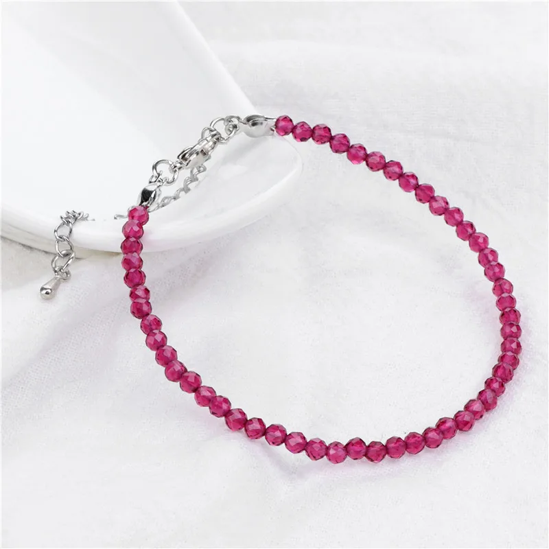 3MM Small Bead Bracelet Natural Stone Chain Bracelet Mini Faceted Amethysts Turquois Bracelet Yoga Jewelry Gift For Women Men - Image 3