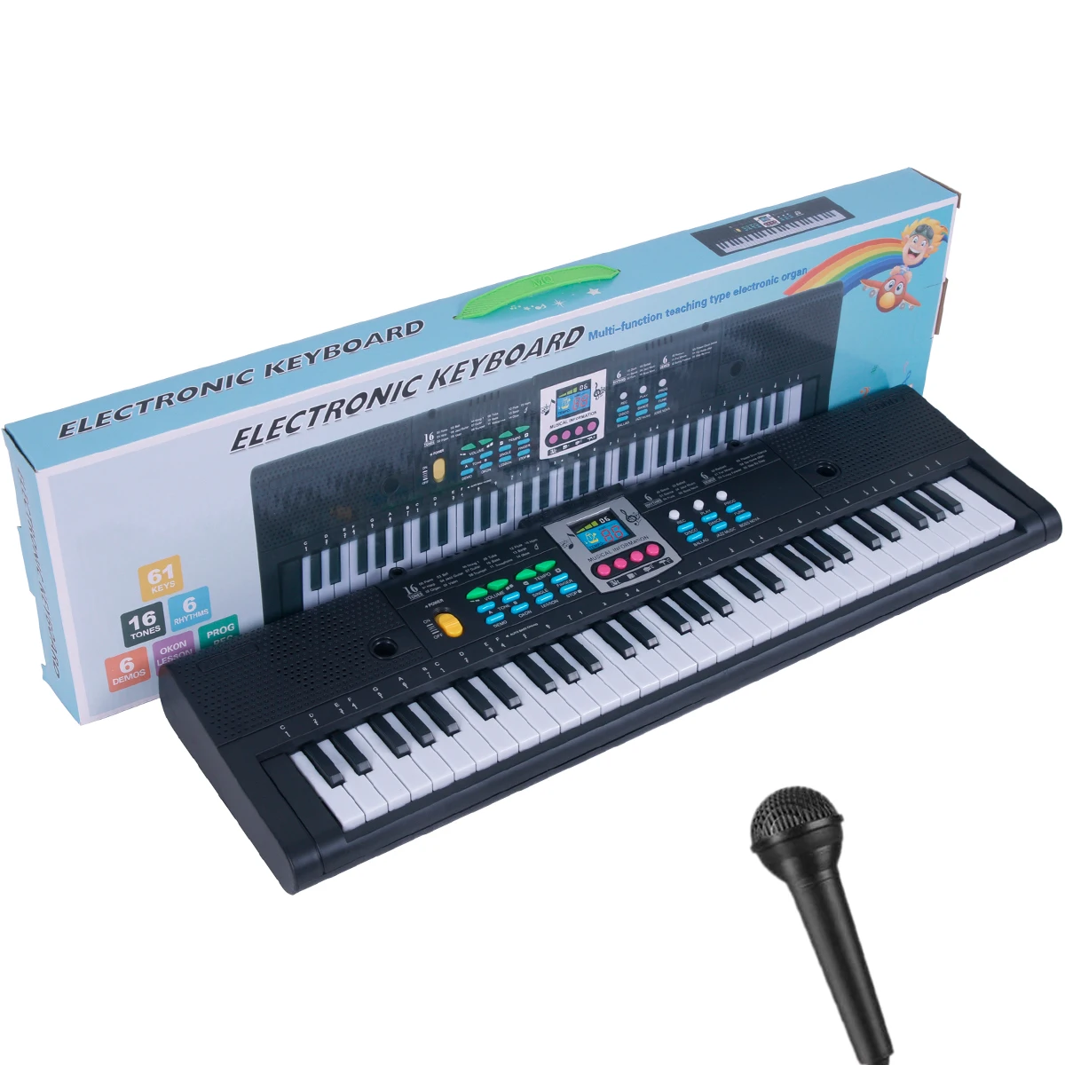 61 Key Quick Start Electric Keyboard Recording Playback Electronic Piano 2 Power Methods Musical Kids Keyboard Piano Starter Kit