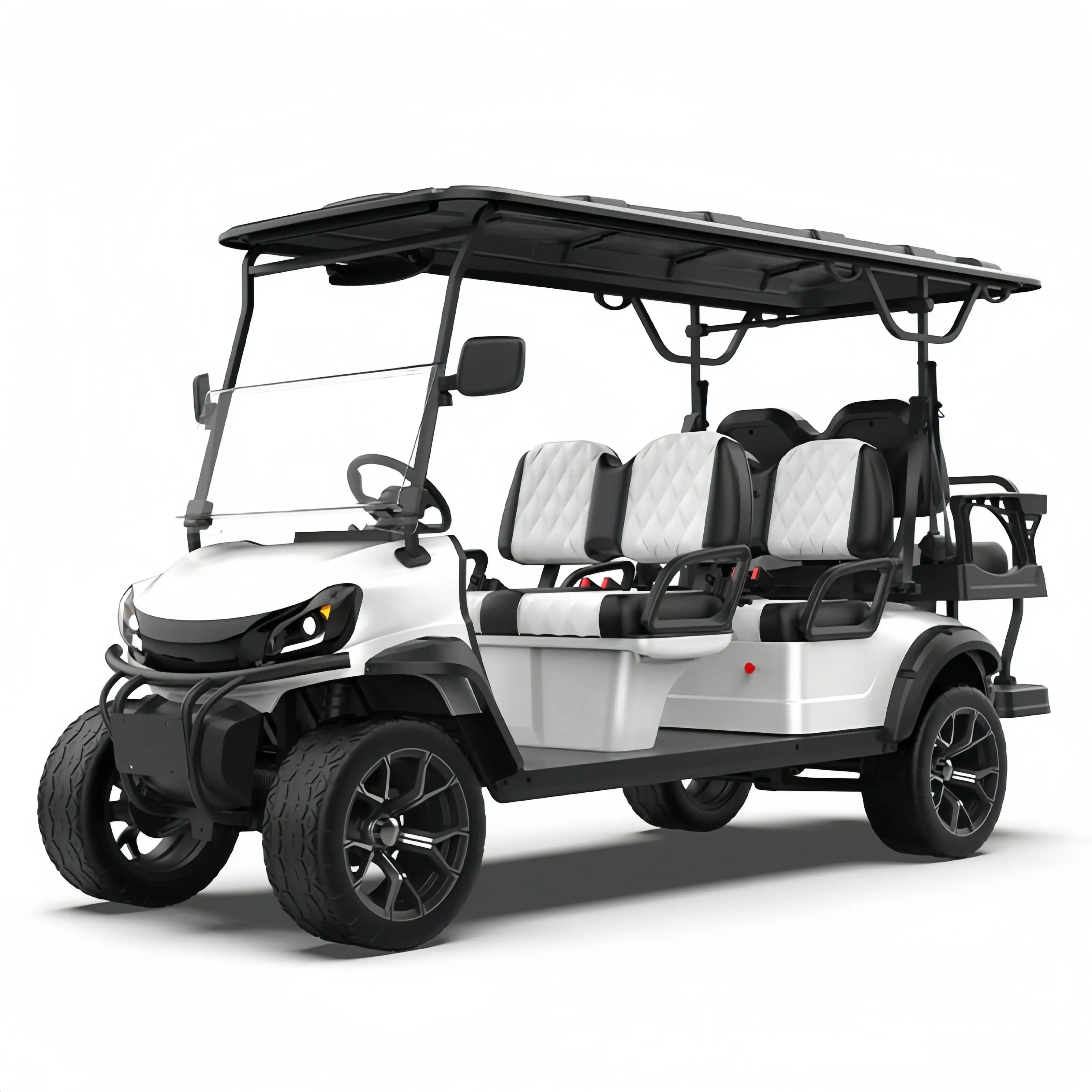 Best Sellers 4 Wheel 4 Seaters High-End Seats off Road 48V 60V Lithium Battery Disc Brake Electric Hunting Golf Cart