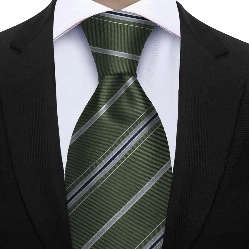 GHHZML Cravatta Cravatta da Uomo Classica a Righe 7 cm Jacquard Rosso Blu Verde Cravatta da Indossare Ogni Giorno Cravatta da Sposa Festa Accessori