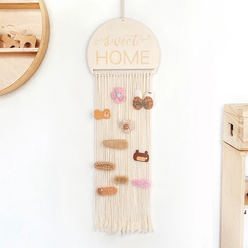 

Hair Clips Holder Hair Bows Organizer for Girls Baby Headbands Hair Accessories Organizer Storage Room Wall Hanging Decorations