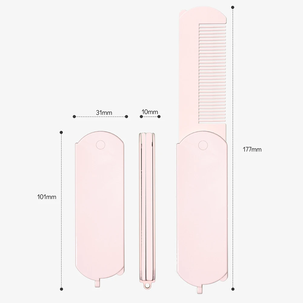 1 Pc Portable Mirror And Comb Set Travel Accessories Gift Idea Pink White Cosmetics Makeup Small Compact Mirrors With Combs makeup mirror