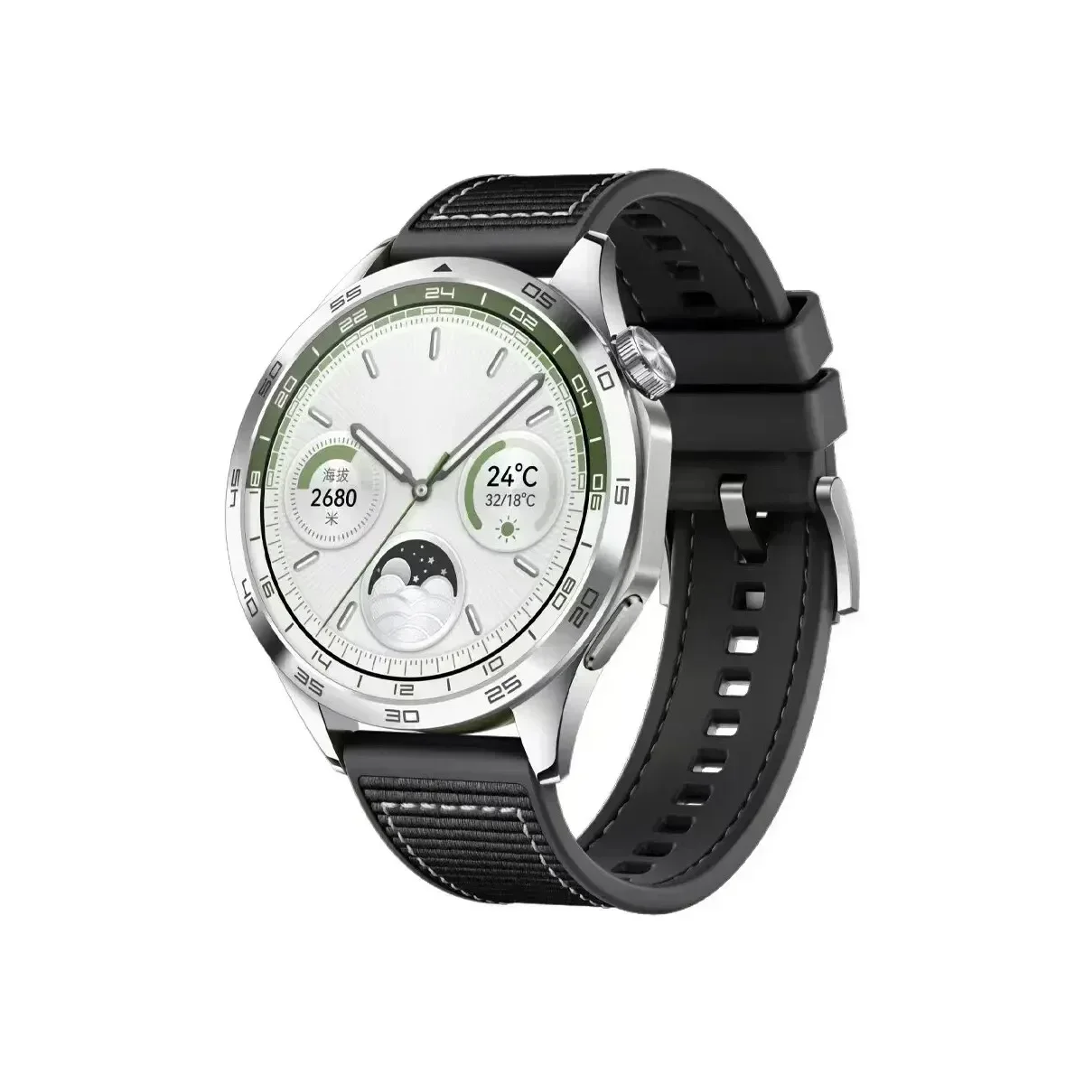 Premium 22mm Silicone & Woven Smartwatch Band - Elegant Strap Accessory