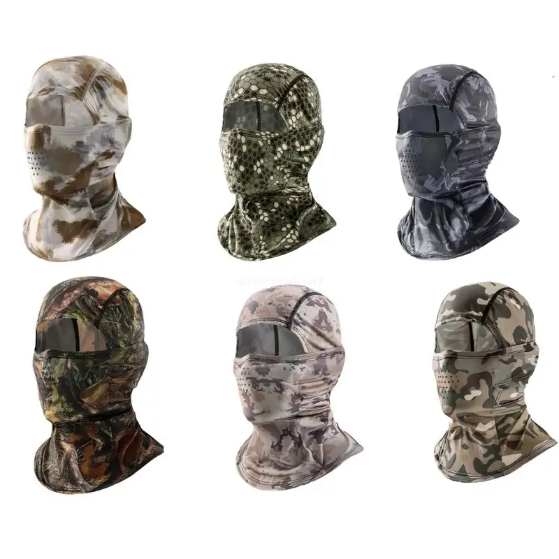 

Elastic Sunproof Summer Camouflage Balaclava Hat for Adult Men Keep Neck Cool Hat Hot Weather Cycling Hiking Supplies Dropship