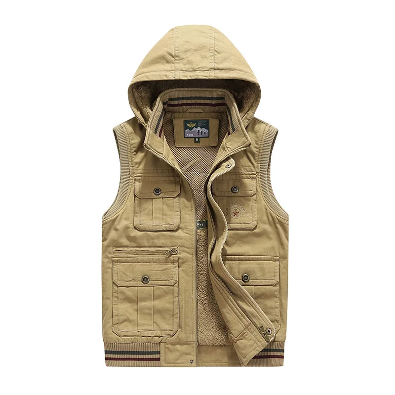 Multi-pocket Vest Summer Man Sleeveless Jackets for Men Tactical Military Coat Work Men's Winter Free Shipping Hunting Clothing