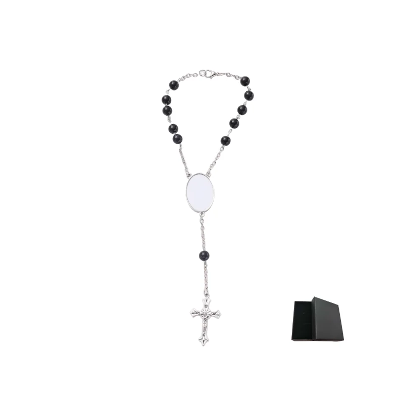 Customized Personal Image Car Pendant with ABS Beads - Unique Commemorative Gift