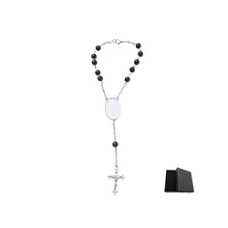 Customized Personal Image Car Pendant with ABS Beads - Unique Commemorative Gift (Black gift box)