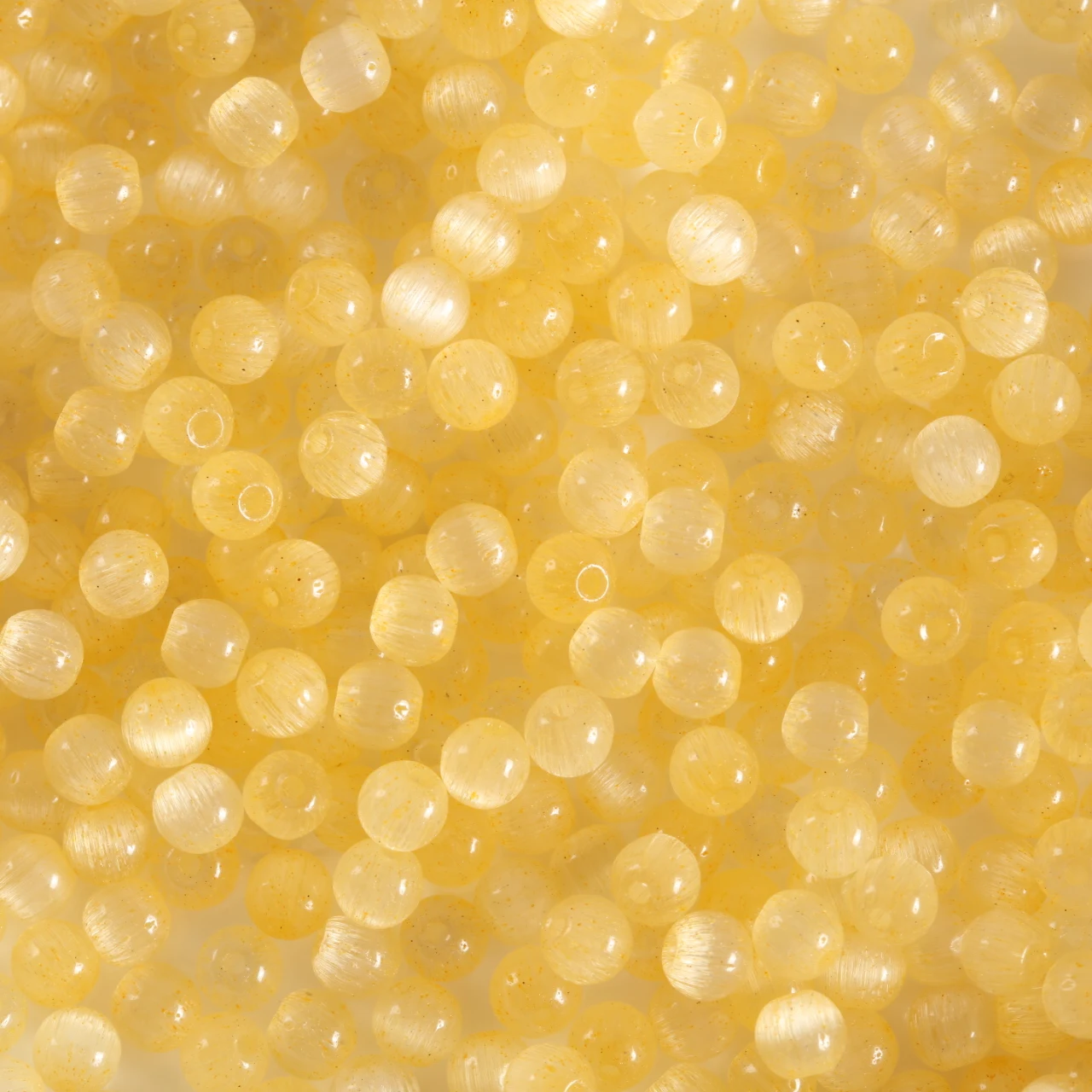 Light Orange Cat Eye Glass Beads for DIY Jewelry and Accessories