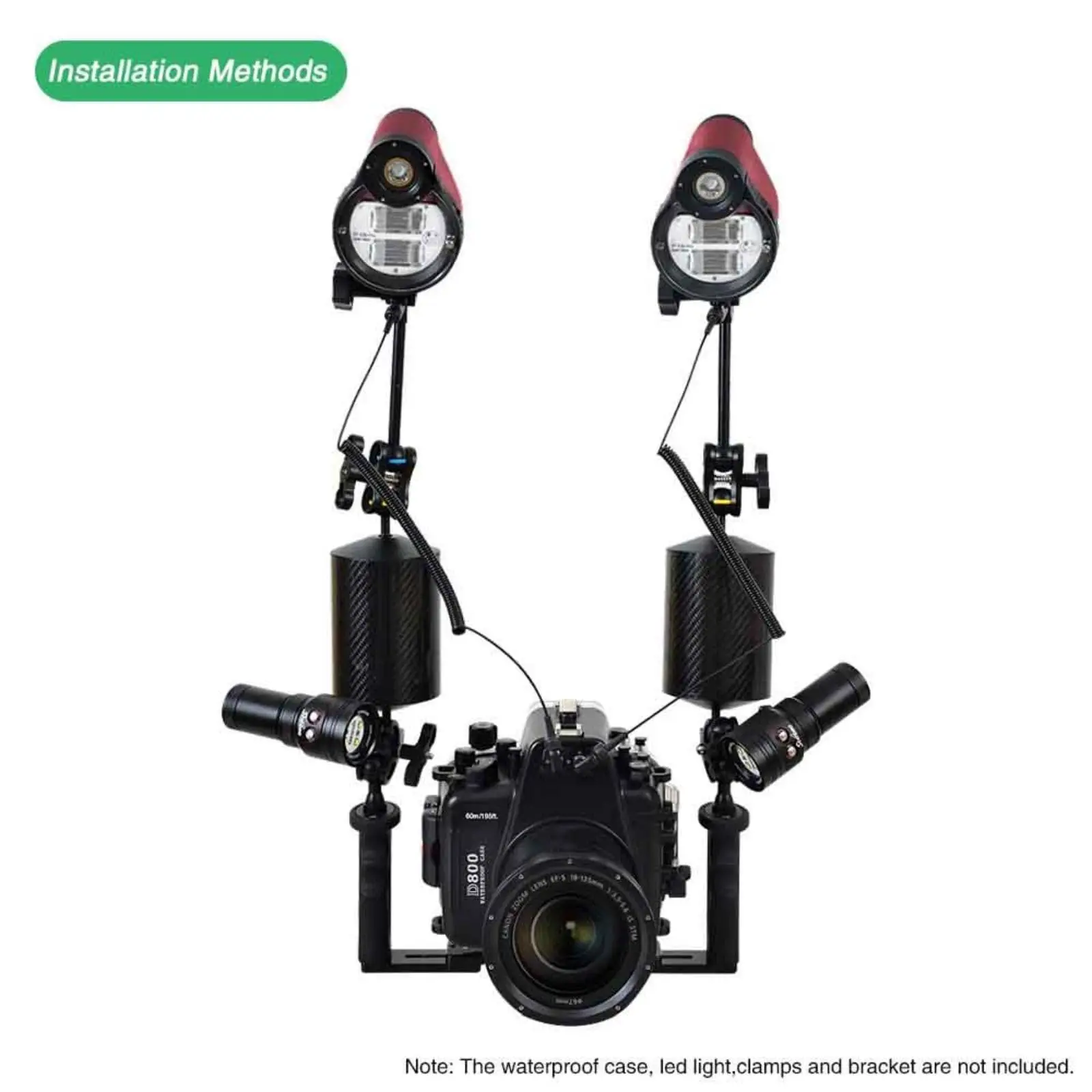 Seafrogs ST100 Pro 100m/325ft Underwater Strobe Waterproof Camera Flash Light for A6500 A6300 A7 III RX100 IV Underwater Housing