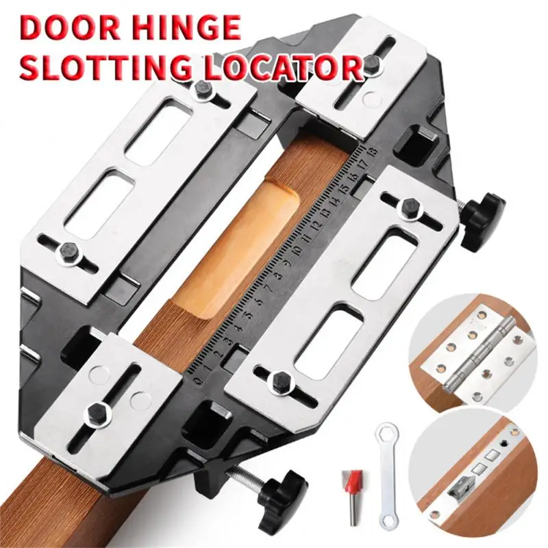 Door Hinge Jig Lightweight Trimming Machine Cutter Wear-resisting Adjustment Wrench Durable Woodworking Tools Aluminum Alloy