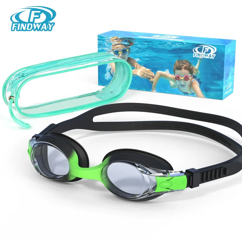 Findway Child Swimming Glasses Upgrade Waterproof Anti Fog UV Professional Diving Swimming Glasses Eyewear Kids for Age 3-10 swimming goggles children safety goggles