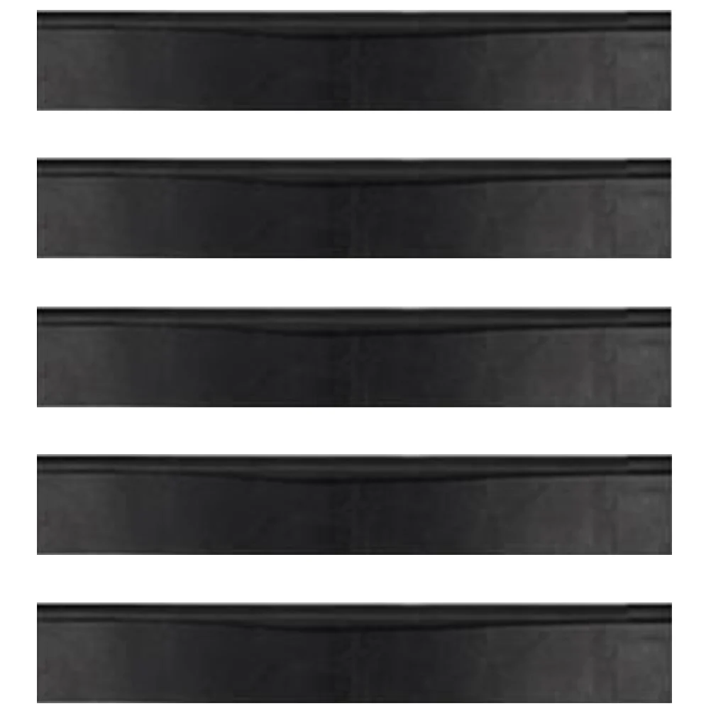 

5 Pcs Stainless Steel Glass Scraper Rubber Strip Replacement Flexible Squeegee Replaceable