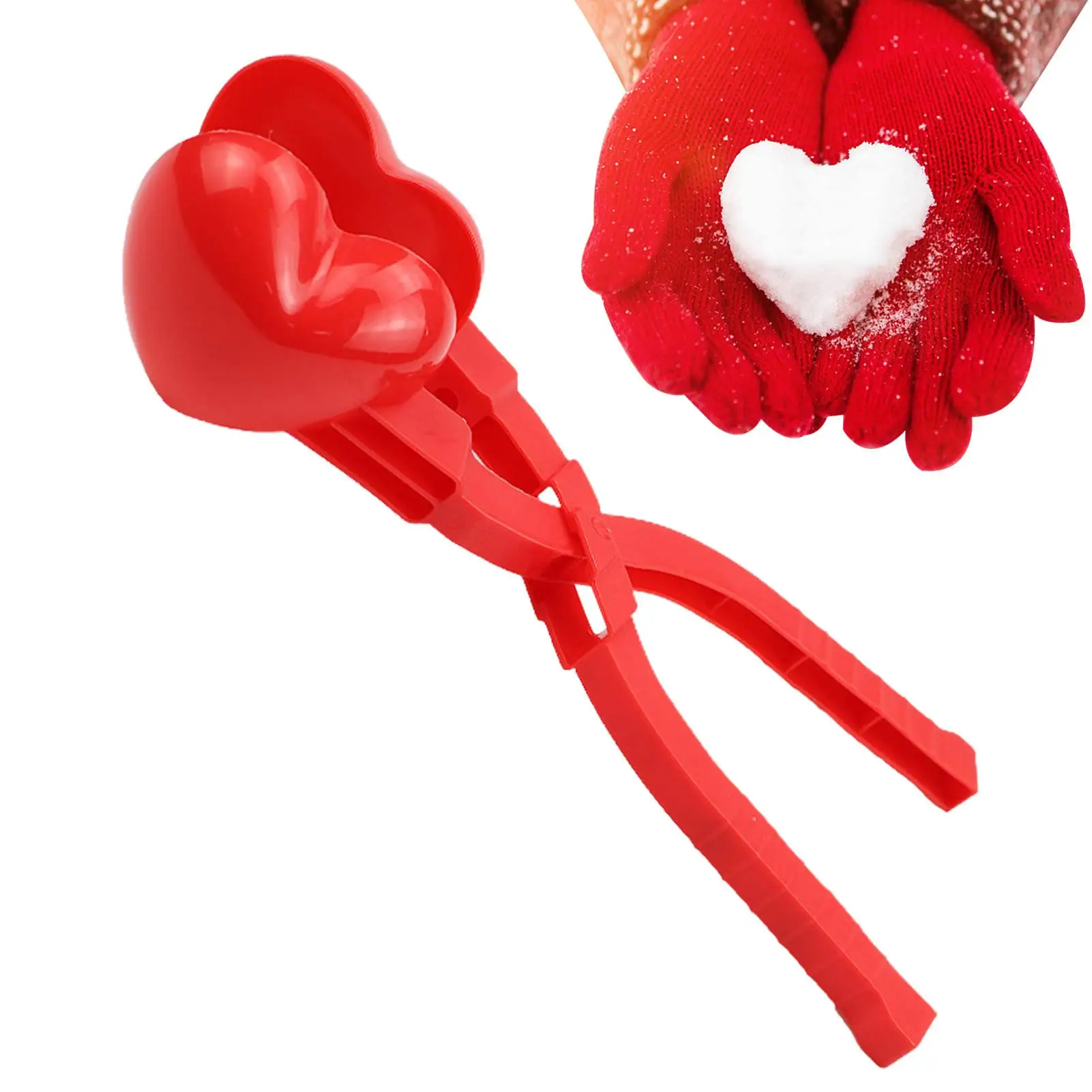 Kids Snowball Maker Cute Snowball Maker Tool Winter Outdoor Love Heart Shaped Snow Ball Maker For Kids & Adults Snow Ball Fights 5