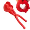 Kids Snowball Maker Cute Snowball Maker Tool Winter Outdoor Love Heart Shaped Snow Ball Maker For Kids & Adults Snow Ball Fights 5