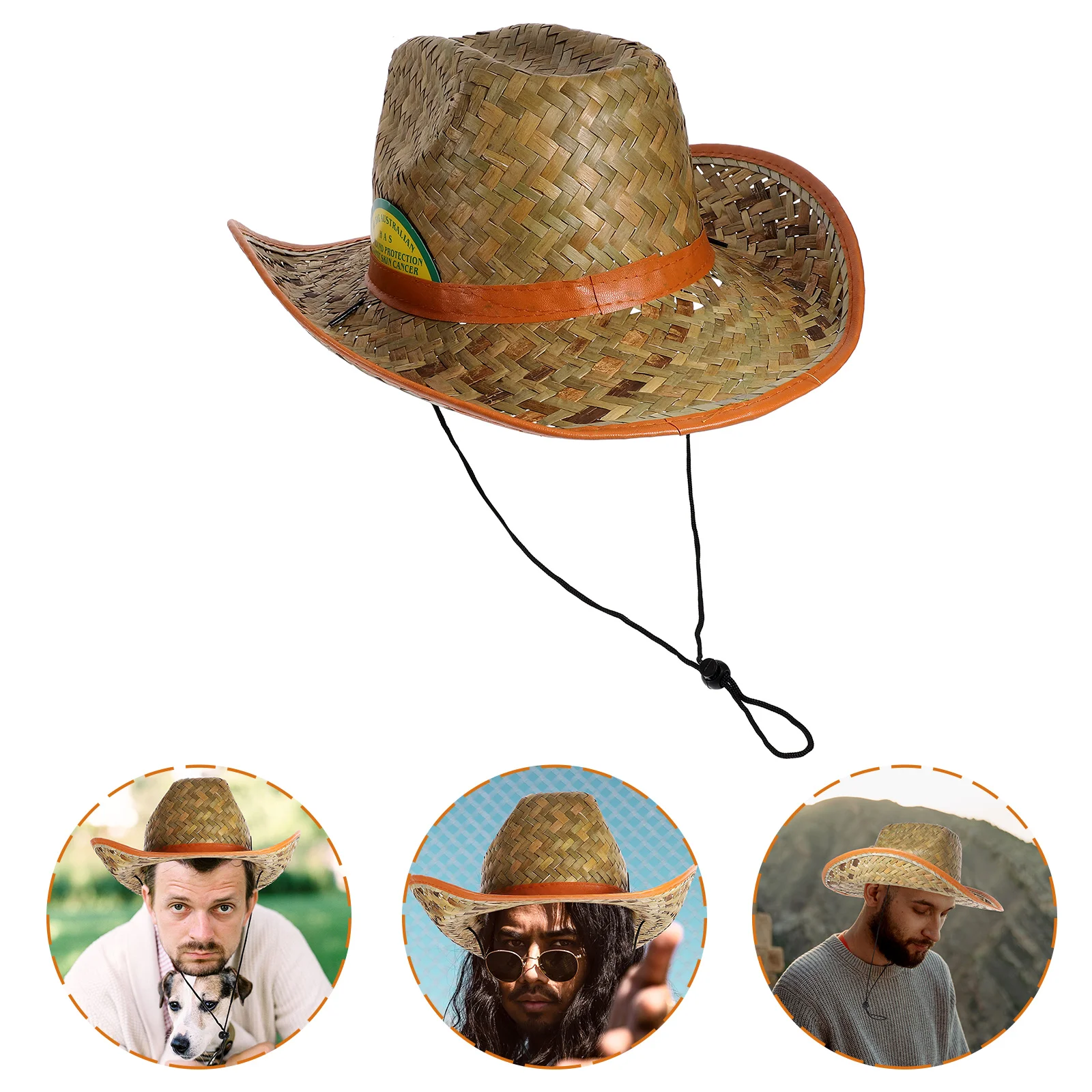 Hats for Men Small Straw Sun Male Outdoor Protection Wide Brim Beach Shade Adults Men's