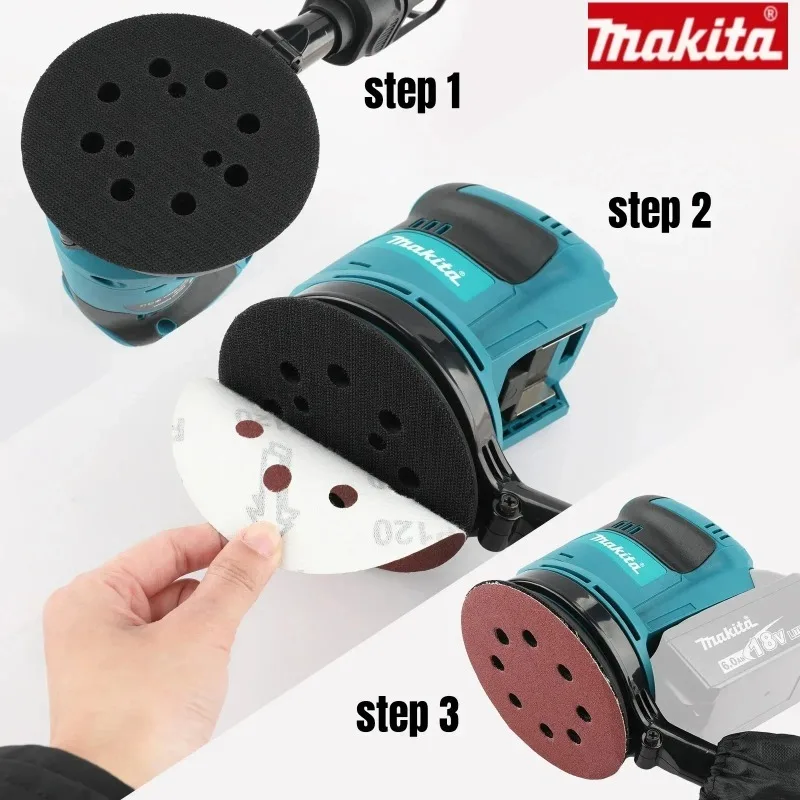 마키타 DBO180Z 18V 무선 충전식 디스크 브러시리스 랜덤 오비탈 샌더 목공 샌딩 퍼티 연마 전동 공구