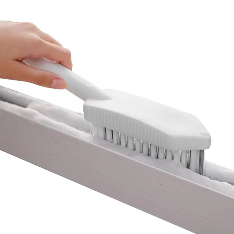 

Floor Cleaning Brush Tile Scrubber With Ergonomic Handle & V-shaped Durable Bristles Heavy Duty Triangle Head Scrub Brush