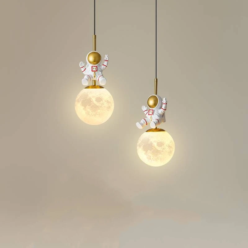 

Nordic Cartoon Pendent Lights Children's Room Bedside Astronaut Chandelier Light Luxury Baby Boy Girl Bedroom Home Decor Lamp