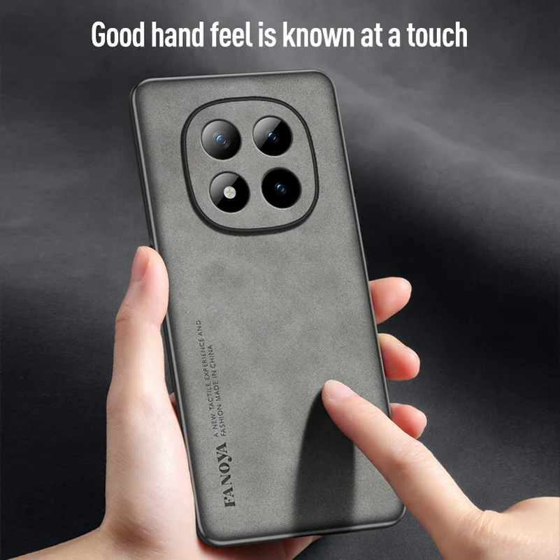Leather Suede Protective Case with Slim Lens Cover