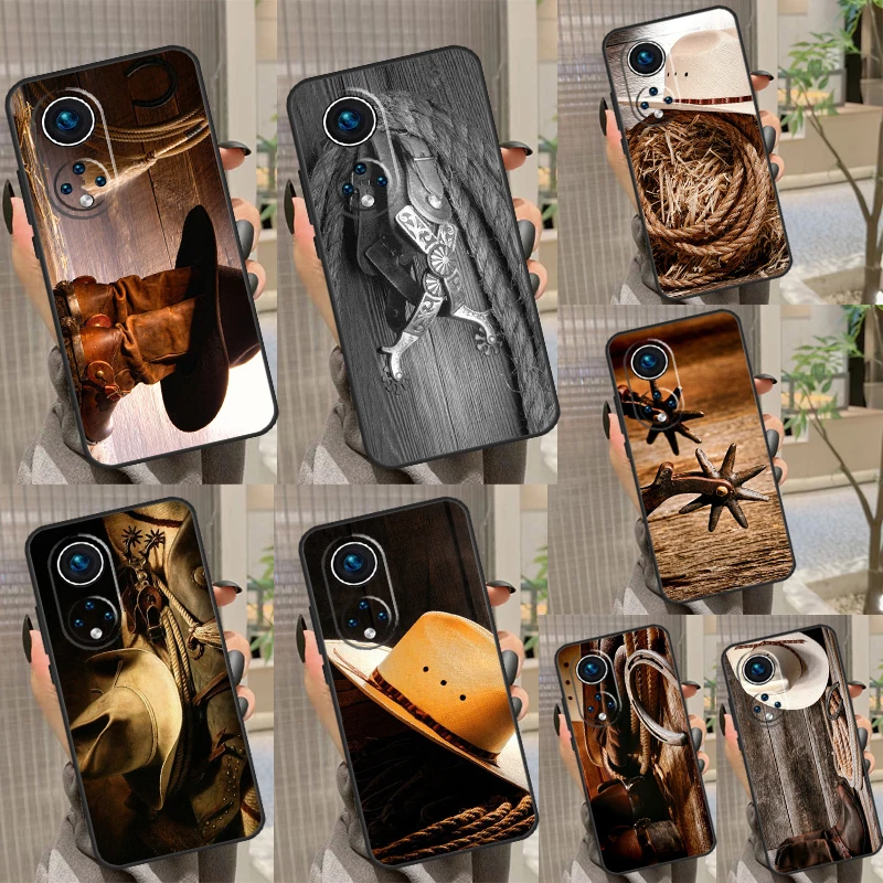 Cowboy Cowgirl Boots Custodia Per Cappello Per Honor 90 Lite 70 50 X9A X8A X7A X6A X7 X8 X9 9X 8X Magic 5 Pro Magic 5 Lite Cover