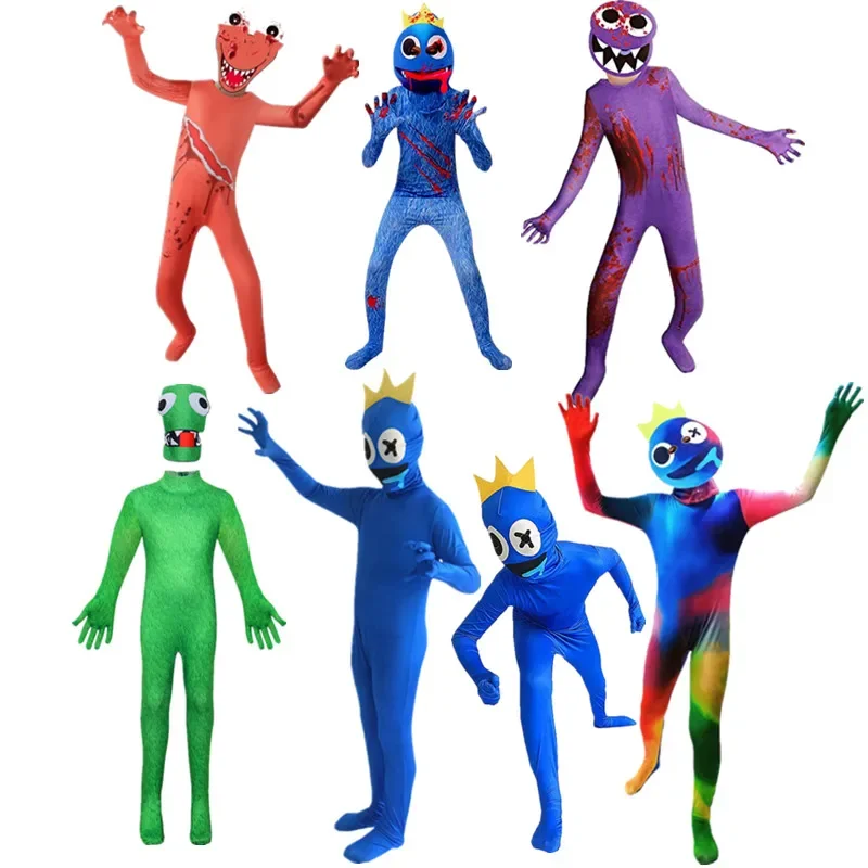 2024 Canival R-Rainbow Friends Costume Kids Boys Blue Monster Wiki Cosplay Horror Game Tuta Compleanno Halloween Party Costume