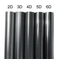 2D 3D 4D 5D 6D Gloss Carbon Fiber Vinyl Wrap Film Air Release Waterproof Sunscreen Fit For Car Motorcycle Laptop Phone Cover DIY 1