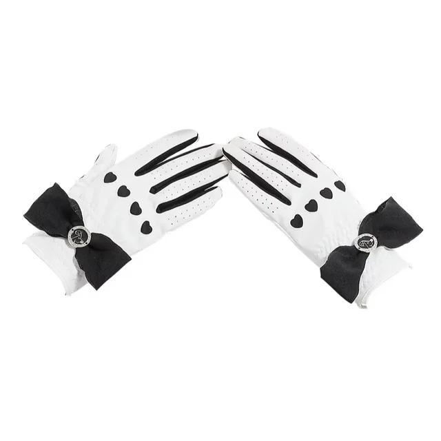 MG Golf Women's Gloves Bowknot Cute Sweety Left and Right Hands Non-slip Elastic Professional Practice Gloves Ladies Golf Wear 6