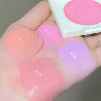 Heallor Multifunctional Makeup Cream Blush & Eyeshadow Face Blusher Purple Pink Rouge Contouring Makeup Long Lasting Easy To Col - Thumbnail 5