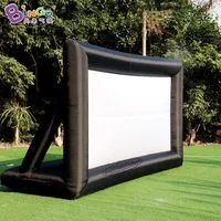 Free Shipping 4.5x1.7x2.5mH Inflatable Movie Screen For Open Cinema Customized Large Screen for Outdoor Advertising Screen Tent 1