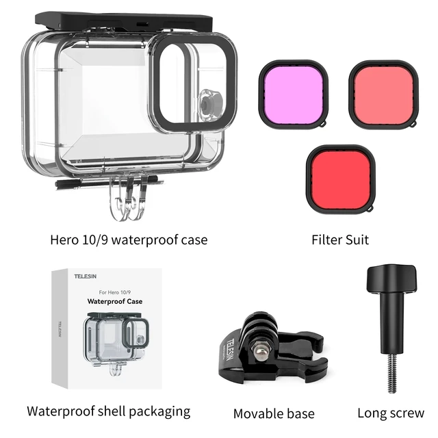 Waterproof Case With Dive Filter For Hero 12 Hero 11 - Temu