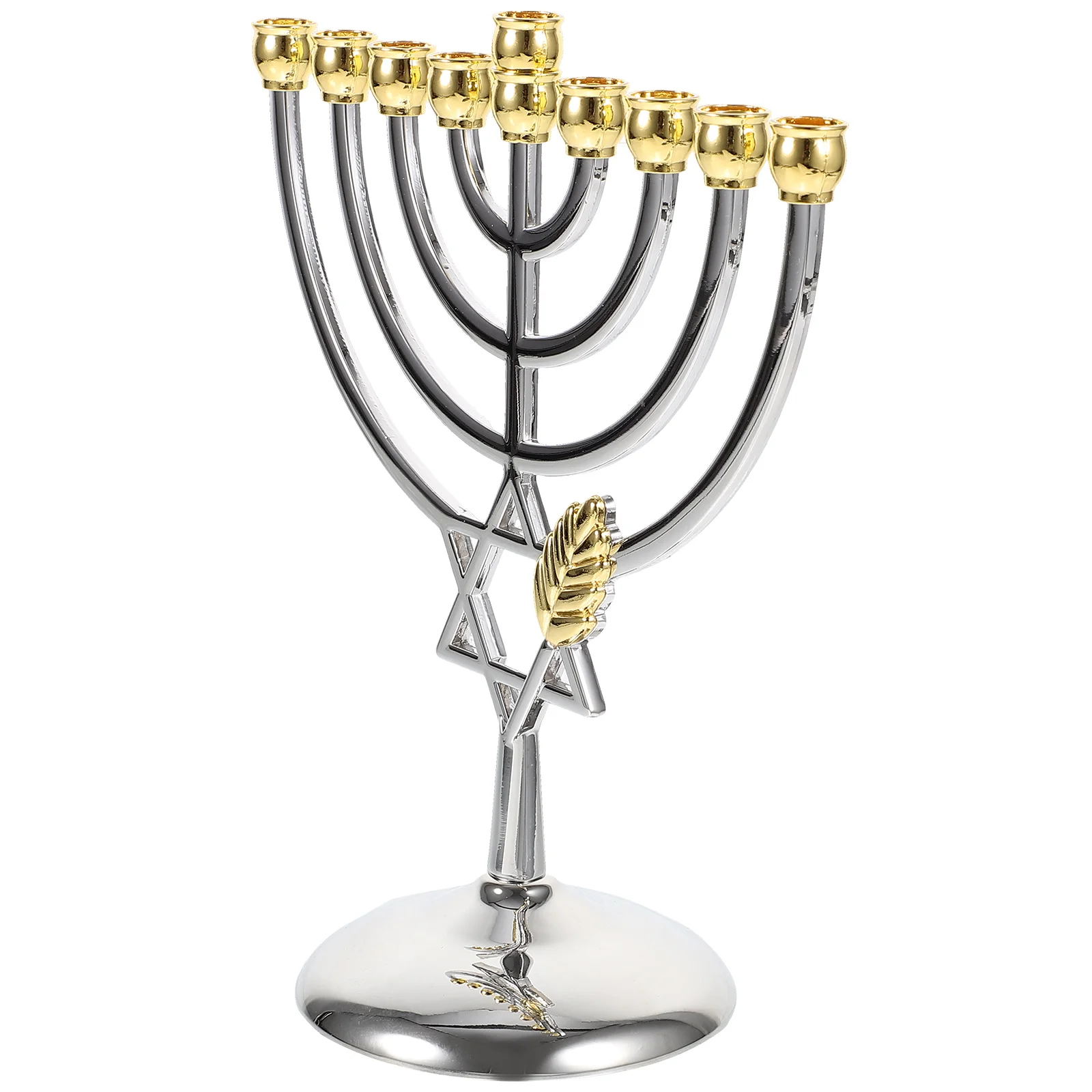 

Jewish Candle Holder Branch Candlestick Metal Candle Holder Party Ornament Jewish New Year Nine Headed Candlestick