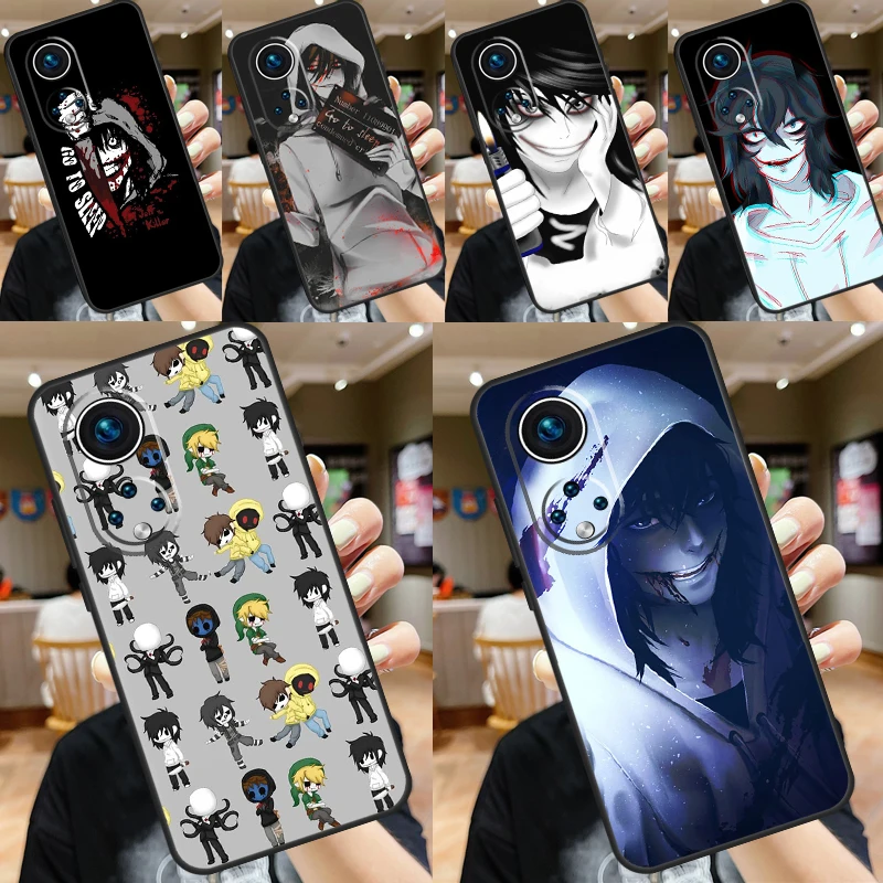 Чехол с аниме Jeff The Killer для Honor 50 Lite Huawei P50 Pro P30 P40 P20 Nova 5T P Smart 2021 задняя крышка |