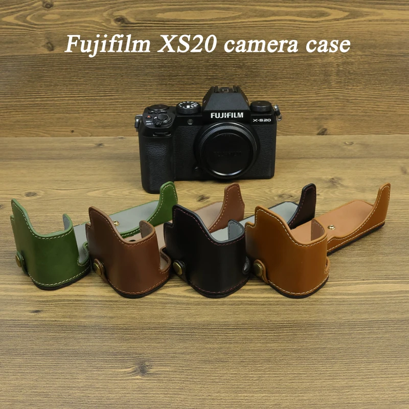 Custodia Per Fotocamera Xs20 In Pelle Pu Mezzo Corpo Per Copertura Fotocamera Fujifilm X-S20 Xs20