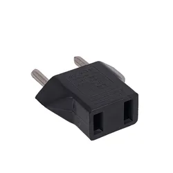 Universal US to EU Plug Adapter - Compact European Travel Power Converter (Black)