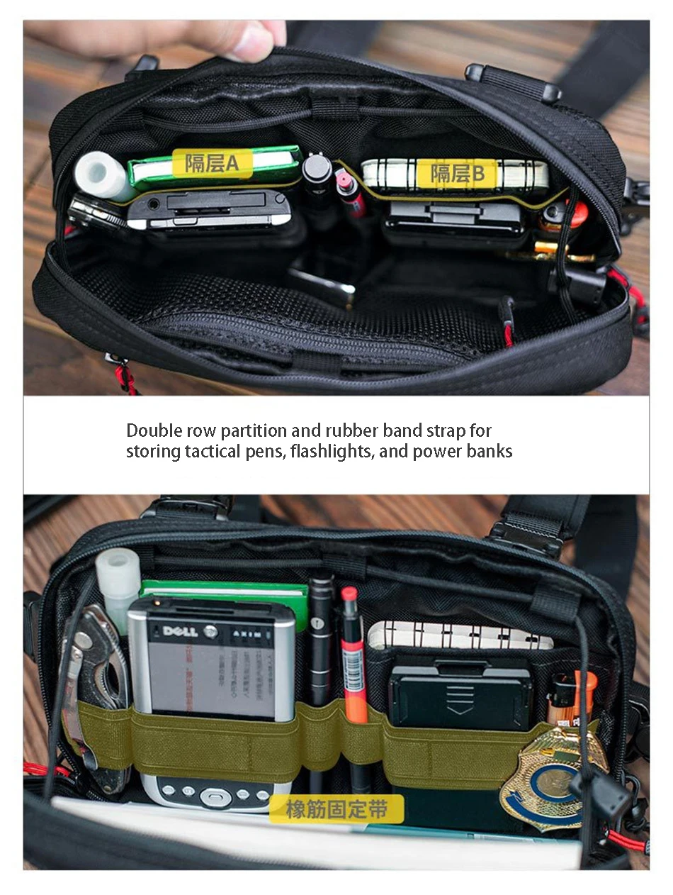 Description Picture 6 of itemOutdoor Multifunctional Tactical Accessory Vest Bag Military Fan Hiking Chest Bag Fashion Casual Shoulder Packpack Mobile Wallet