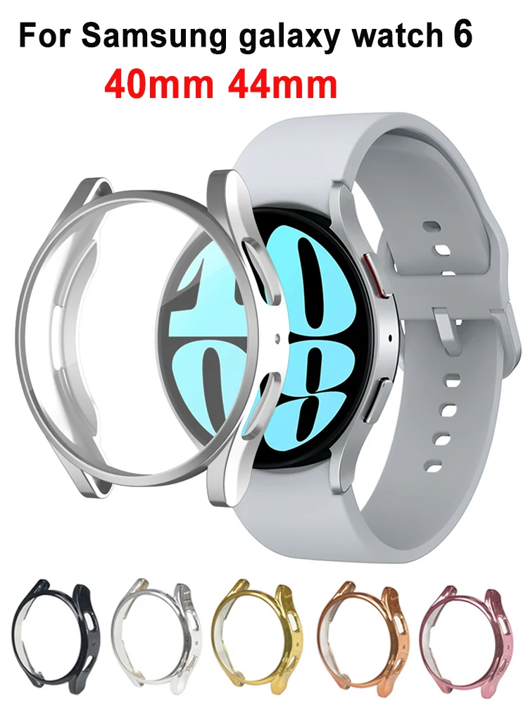 

Чехол для Samsung Galaxy watch 6 44 мм 40 мм, Защитная пленка для экрана из ТПУ, универсальный бампер для Galaxy watch 6 40 мм 44 мм