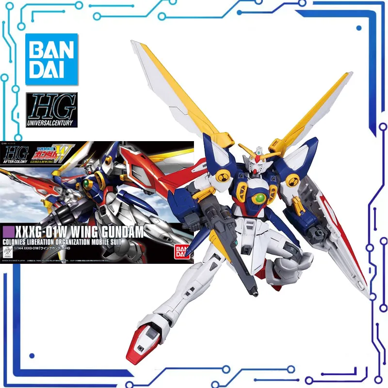 

BANDAI Anime HG 1/144 XXXG-01W WING GUNDAM New Mobile Report Gundam Assembly Plastic Model Kit Action Toys Figures Gift