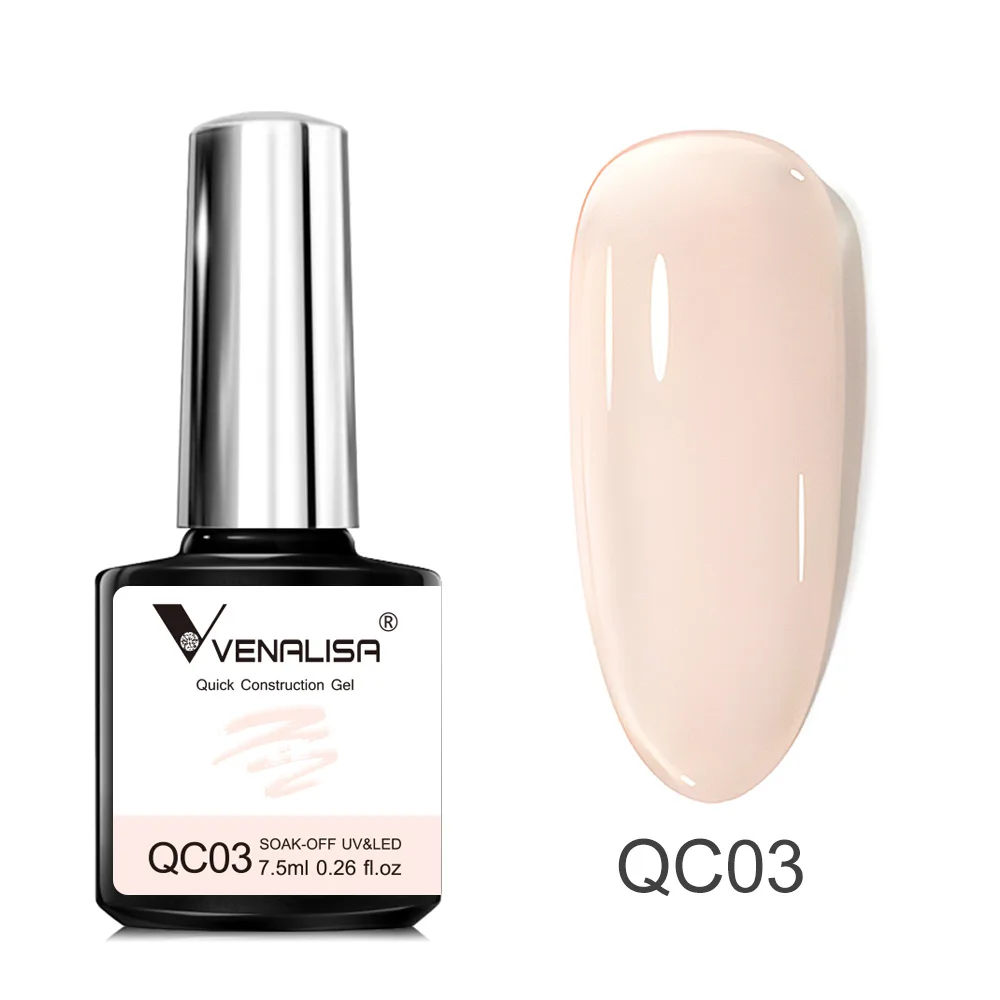 VENALISA Quick-Build Nail Gel - Semi Transparent Jelly Pink 7.5ml