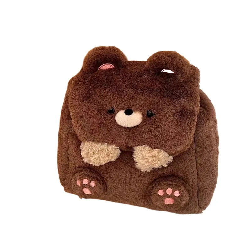 Japanese Cartoon Large Capacity Storage Bag Backpack Schoolbag Student Crossbody Bag School Bag Kawaii Plush Bear 6