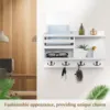 Wood Mail and Key Organizer Multifunctional Mail and Key Rack Practical Mail and Key Shelf Wall Mounted Mail and Key Holder 4
