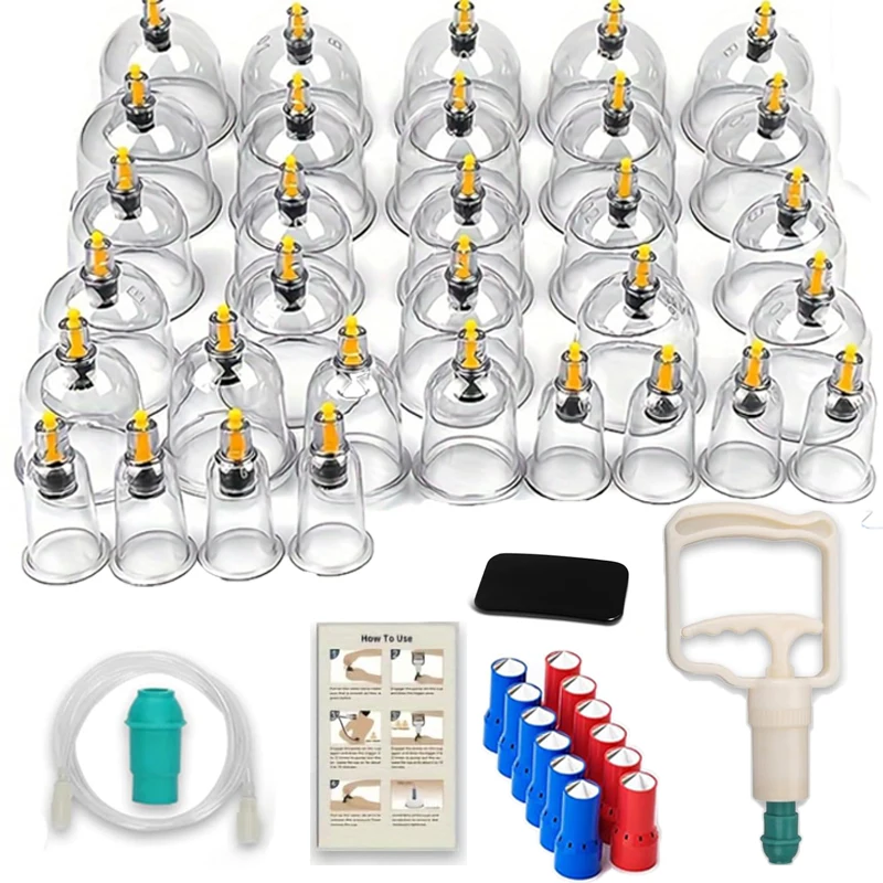 32 Pcs Suction Cups Massage Vacuum Cupping Back Massage Relaxed Detox Anti Cellulite Therapy Healthy Body Physiotherapy Massager