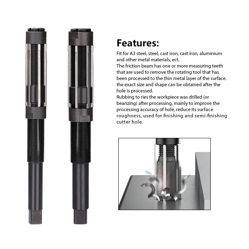 Adjustable Hand Reamer Core Drill Bits 6mm-9.25mm For Lathe Cutting Tools Alloy Steel